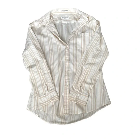 YSL | Vintage Striped Button-Up Shirt - Picture 4 of 5